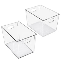 Large Clear Storage Bins for Cabinets and Shelves