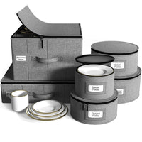 6-Piece Dinnerware Storage Container Set
