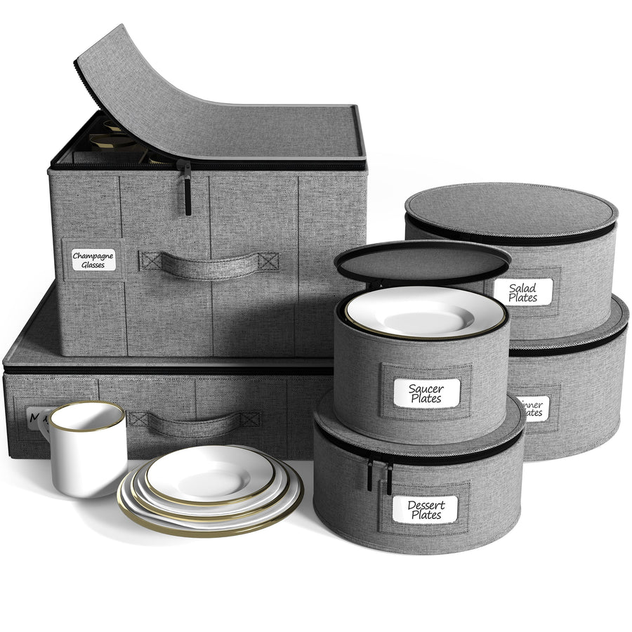 6-Piece Dinnerware Storage Container Set