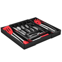 Expandable Kitchen Drawer and Utensil Organizer Tray