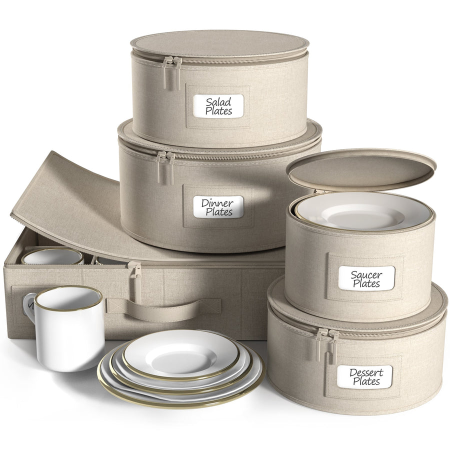 5-Piece Dinnerware Storage Set, Service for 12