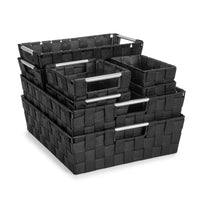 Woven Storage Basket Bins, Set of 9