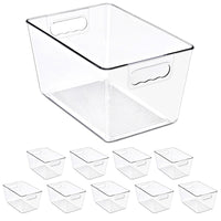 Large Clear Storage Bins with Handles