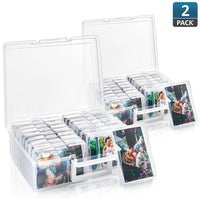 Clear Photo Storage Organizer Box, Holds 1,600 Photos
