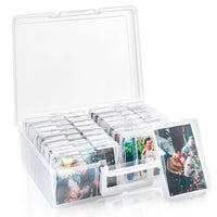 Clear Photo Storage Organizer Box, Holds 1,600 Photos