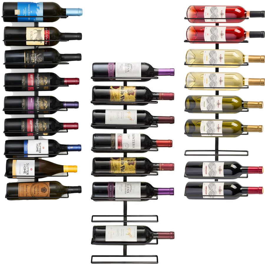 27-Bottle Wall-Mounted Wine Rack Set