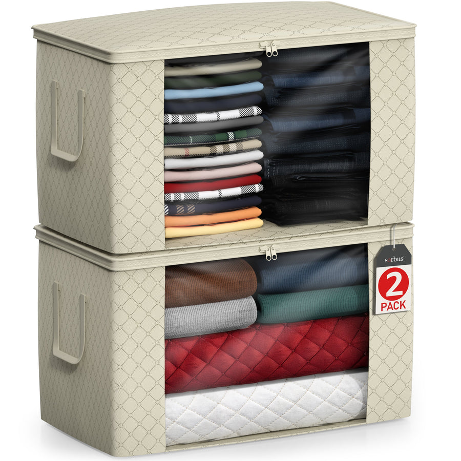 Large Foldable Storage Bags with Clear Window