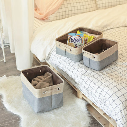 Foldable Linen Closet Storage Baskets – Small, Medium &amp; Large