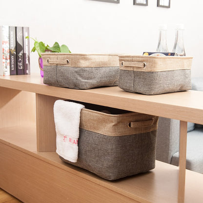 Foldable Linen Closet Storage Baskets – Small, Medium &amp; Large