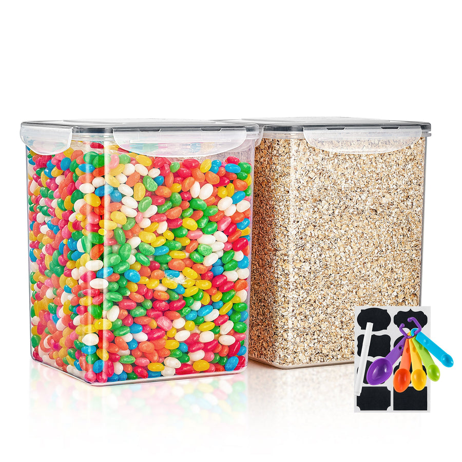 Large Food Storage Airtight Containers, 2-Pack