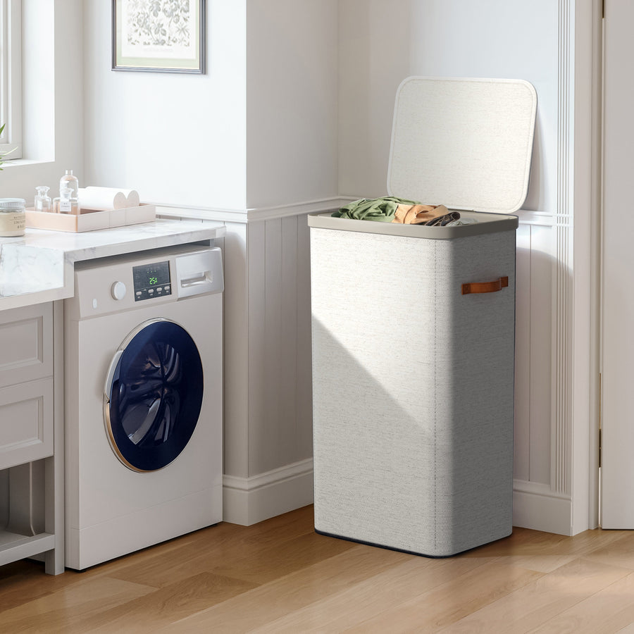 Collapsible Fabric Laundry Hamper with Lid