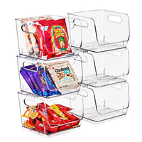Open-Front Square Storage Bins, Stackable