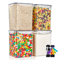 Large Airtight Dry Food Storage Containers, 4-Pack