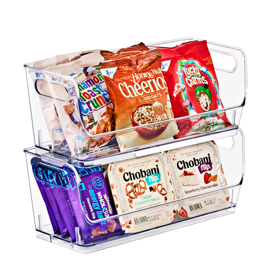 Open-Front Stackable Storage Bins