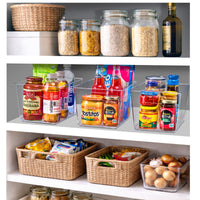 Large Clear Storage Bins with Handles