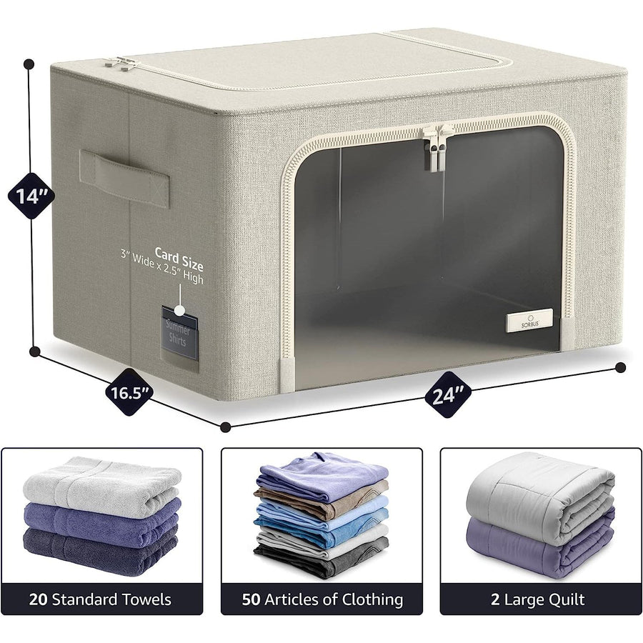 Jumbo Storage Bin with Metal Frame