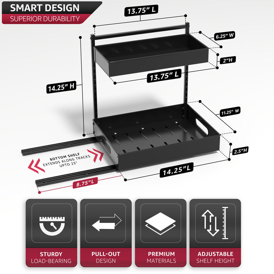 2-Tier Pull-Out Under-Sink Organizer