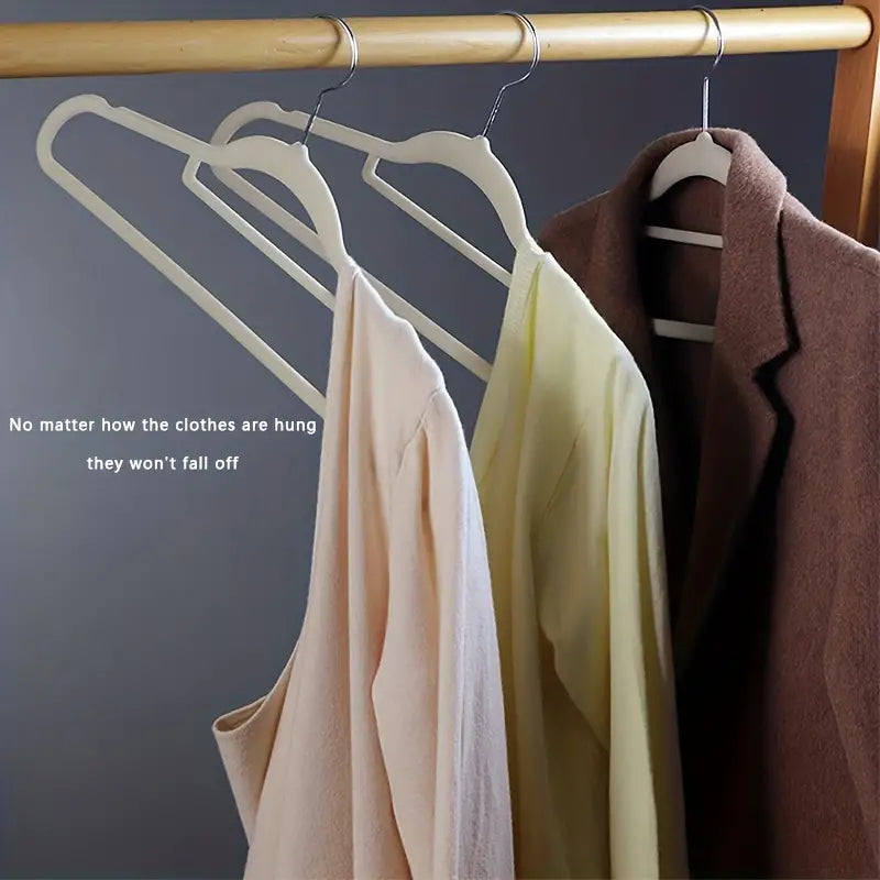 Non-Slip Velvet Hangers – Slim Space-Saving Closet Set (Pack of 10)
