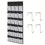 Breathable Over-the-Door Closet Shoe Organizer – 24 Pocket