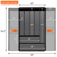 Expandable Kitchen Drawer and Utensil Organizer Tray