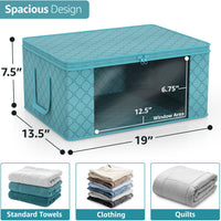 Foldable Storage Bags with Clear Window, Set of 8