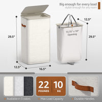 Collapsible Fabric Laundry Hamper with Lid