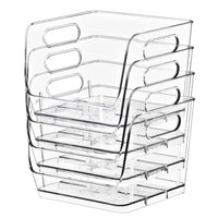 Open-Front Square Storage Bins, Stackable