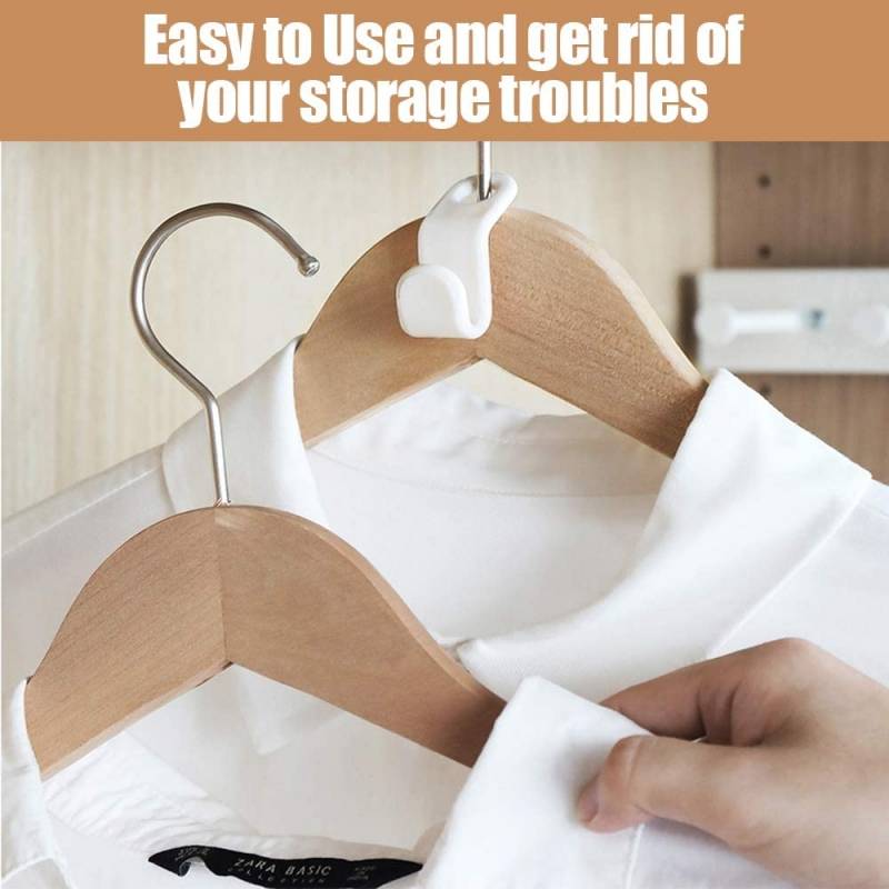 Cascading Hanger Connector Hooks – Instant Closet Space Saver (Set of 50)