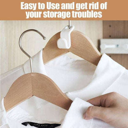 Cascading Hanger Connector Hooks – Instant Closet Space Saver (Set of 50)