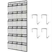 Breathable Over-the-Door Closet Shoe Organizer – 24 Pocket
