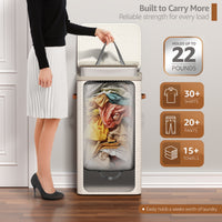 Collapsible Fabric Laundry Hamper with Lid
