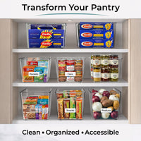 Clear Cube Storage Bins with Handles