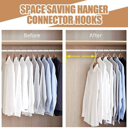 Cascading Hanger Connector Hooks – Instant Closet Space Saver (Set of 50)