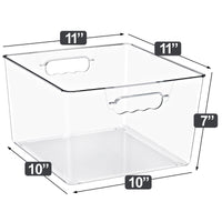 Clear Cube Storage Bins with Handles