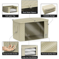 Large Foldable Storage Bags with Clear Window