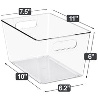 Large Clear Storage Bins with Handles