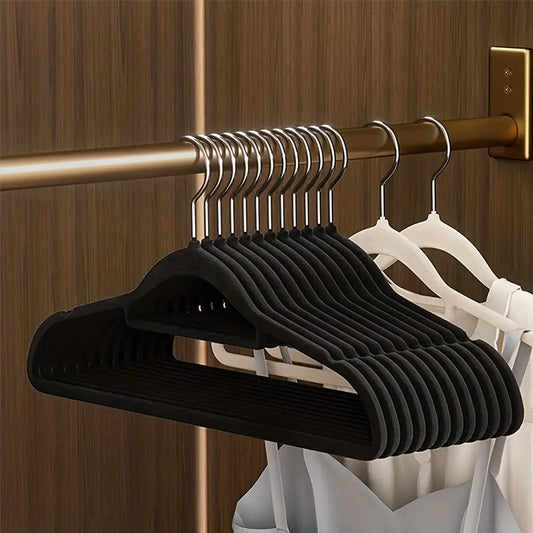 Non-Slip Velvet Hangers – Slim Space-Saving Closet Set (Pack of 10)