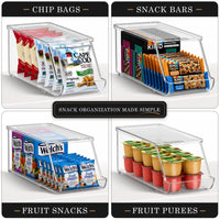 Open-Front Pantry Snack Bins, Stackable
