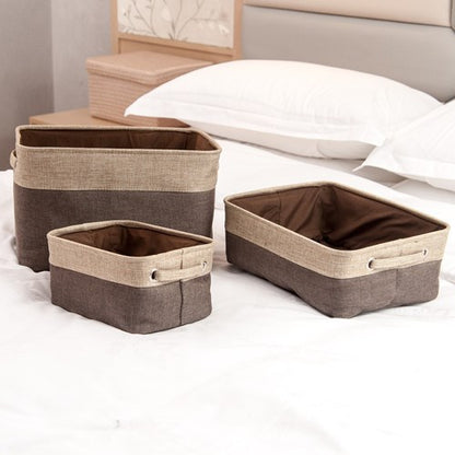 Foldable Linen Closet Storage Baskets – Small, Medium &amp; Large