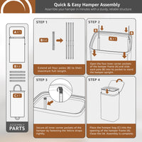 Collapsible Fabric Laundry Hamper with Lid