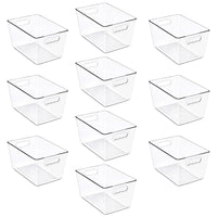 Large Clear Storage Bins with Handles