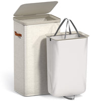 Collapsible Fabric Laundry Hamper with Lid