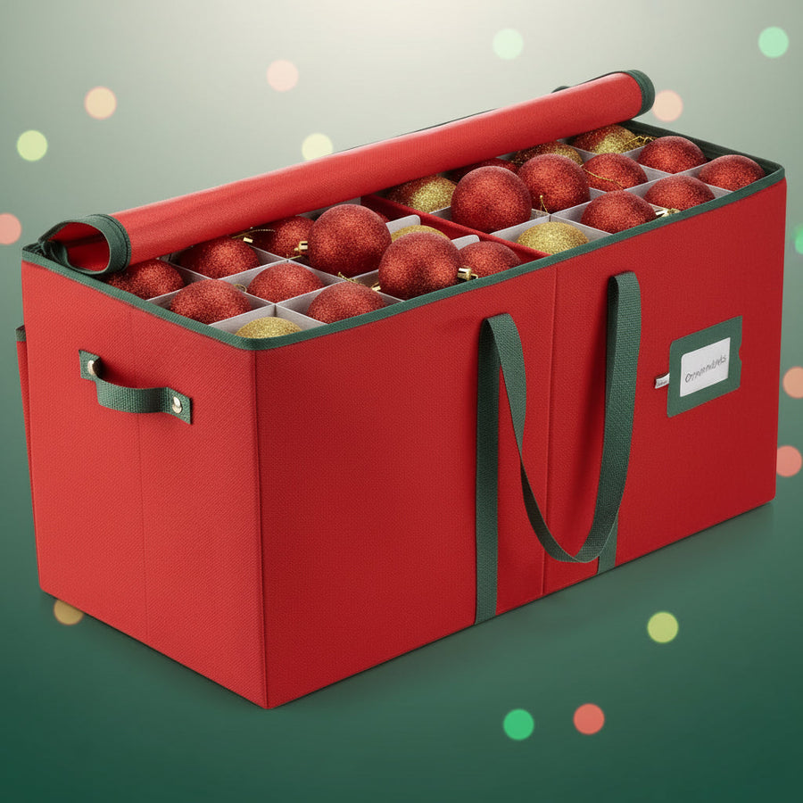 Christmas Ornament Storage Box with Dividers