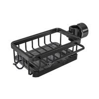 Faucet-Mounted Kitchen Sink Caddy with Hooks