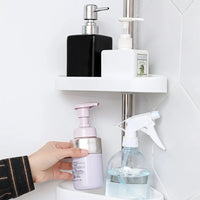Adjustable Tension Pole Corner Shower Shelf