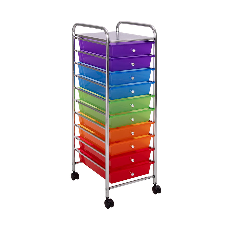 10-Drawer Rolling Organizer Cart