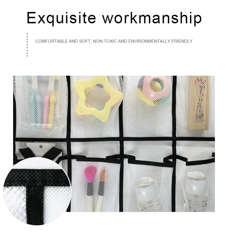 Breathable Over-the-Door Closet Shoe Organizer – 24 Pocket