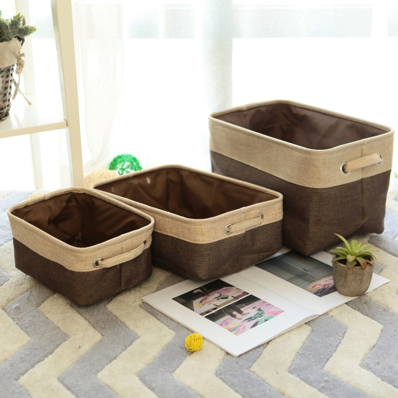 Foldable Linen Closet Storage Baskets – Small, Medium &amp; Large