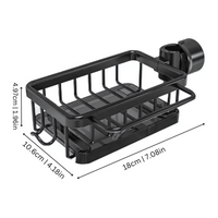 Faucet-Mounted Kitchen Sink Caddy with Hooks