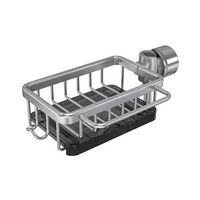 Faucet-Mounted Kitchen Sink Caddy with Hooks